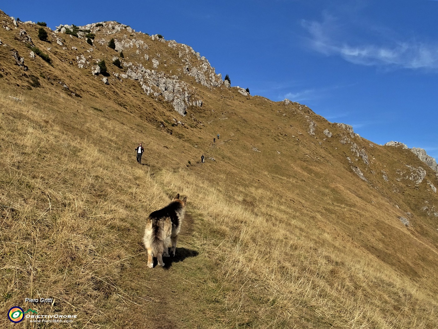 62 Dalla Baita Venturosa evvai per la la cima del Venturosa.JPG